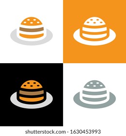 Burger logo vector illustration, fast food icon design