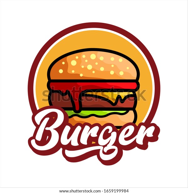 Burger Logo Vector Illustration Food Logo Stock Vector (Royalty Free ...