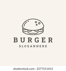 Burger logo vector illustration, hamburger good for restaurant 