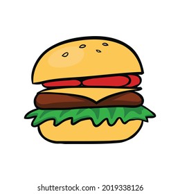 Burger Logo, Vektorgrafik. Logo-Vorlage für Burghouse