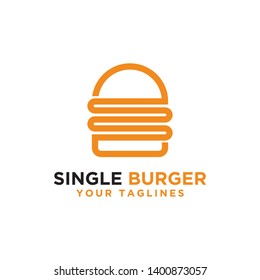 Burger logo vector, with a simple minimalist style