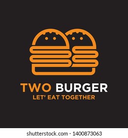 Burger logo vector, with a simple minimalist style