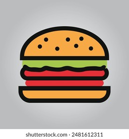 burger logo vector snack brand
