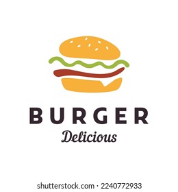 Burger logo,restaurant emblem,cafe,burger label and factory.Fast food.