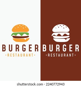 Burger logo,restaurant emblem,cafe,burger label and factory.Fast food.
