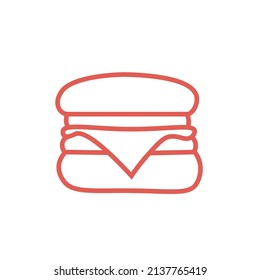 burger logotype fast food logo burger icon for web design or company isolated vector illustration Eps 