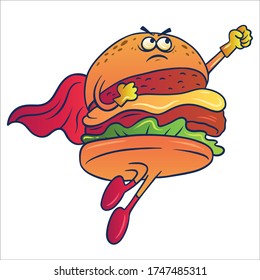 Burger Mascot Character. vector art