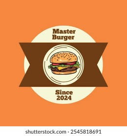 Burger master- burger restaurant- logo