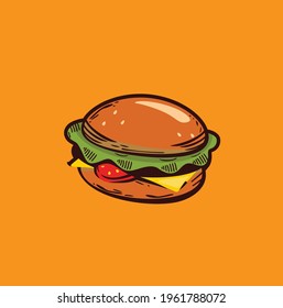 Burger Meat sandwich. burger icon. Vector Burger