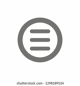 Burger menu Button Vector. Web design icon. Hamburger menu