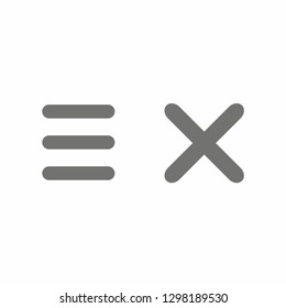Burger menu Button Vector. Web design icon. Hamburger menu