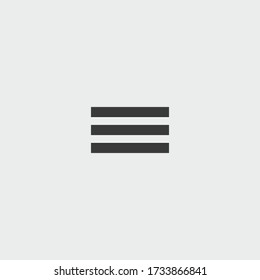 icono del menú de hamburguesas. vector del menú de la hamburguesa sobre fondo gris
