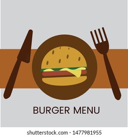 burger menu on the white background
