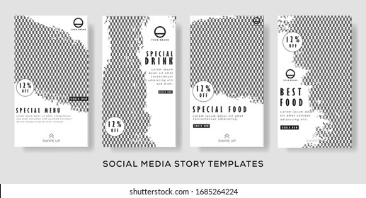 Burger Menu Promotion Social Media Instagram Story Banner Template Premium