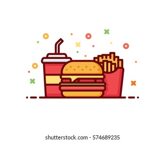 Burger menu vector illustration