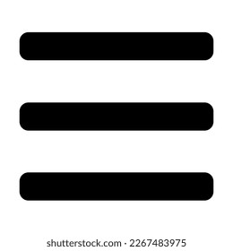 Burger menu web icon. Vector.