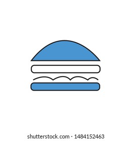 Burger minimal flat icon vector