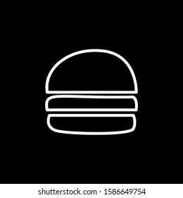 Burger Minimalist and Modern Outline Hand drawn Style Icon