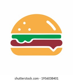 burger in a minimalist style