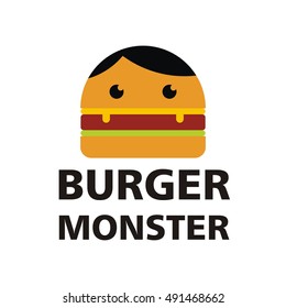 Burger Monster logo vector