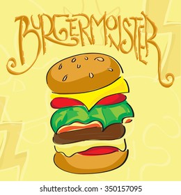 Burger Monster for Poster