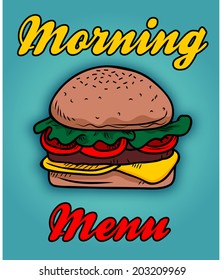 burger with morning menu