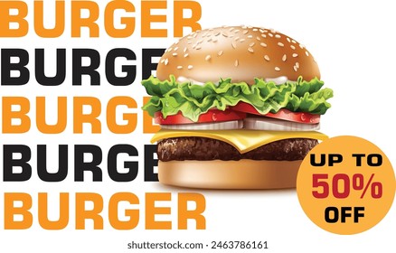 Burger Angebot und Angebot bis zu 50% Rabatt 