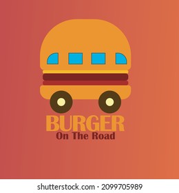 Burger On the Road, Logo Design Restaurant Food
