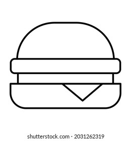 Burger Outline bold Vector Icon which can be easily modified or Edited 