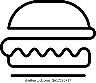 Burger Outline icon vector illustration 
