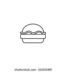 burger outline icon vector, for mobile and web design 