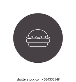 burger outline icon vector, for mobile and web design 