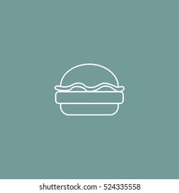burger outline icon vector, for mobile and web design 