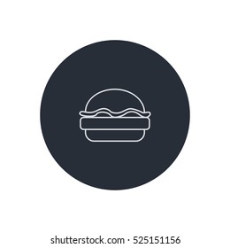 burger outline icon vector, for mobile and web design 