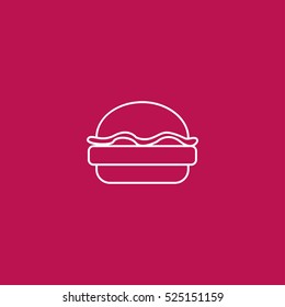 burger outline icon vector, for mobile and web design 