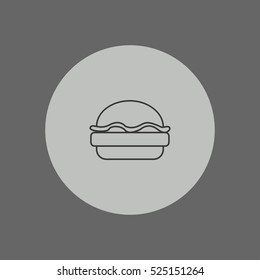 burger outline icon vector, for mobile and web design 