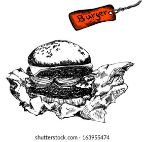 Burger in the paper.