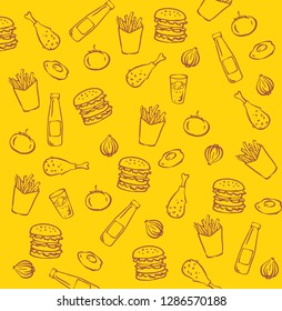 burger pattern background