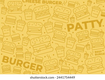 Burger pattern and background design idea