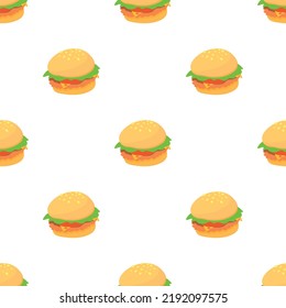 Burger pattern seamless background texture repeat wallpaper geometric vector