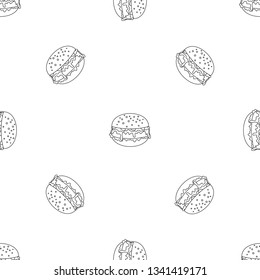 Burger pattern seamless vector repeat geometric for any web design