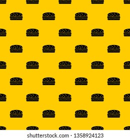 Burger pattern seamless vector repeat geometric yellow for any design