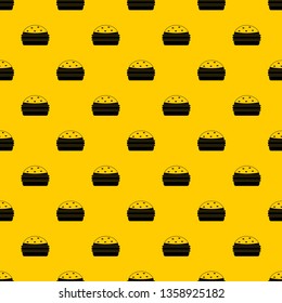 Burger pattern seamless vector repeat geometric yellow for any design