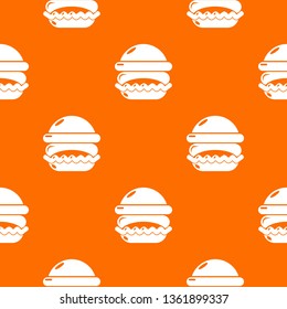 Burger pattern vector orange for any web design best