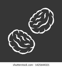 Burger patties chalk icon. Butchers meat. Roasted cutlet. Rissole. Meat production and sale. Butchery business. Isolated vector chalkboard illustration