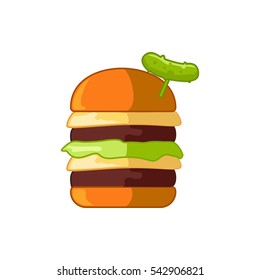 burger with pepper icon illustration isolated vector sign symbol