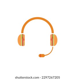 Burger Phone Logo Design Vector