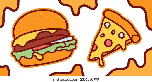 Burger   Pizza Vector

It can be used to level up design elements like posters, banners, social media feeds, and more. You can even turn it into some cool stickers.