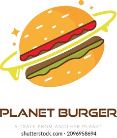burger planet logo gor fast food