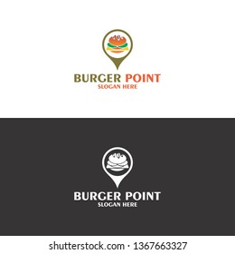 Burger Point Log in vector